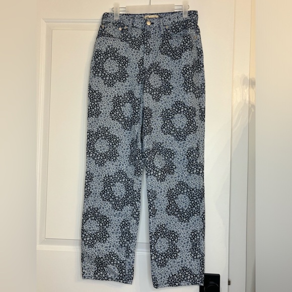 Madewell Baggy Straight Jeans In Quilted Floral - Picture 2 of 4
